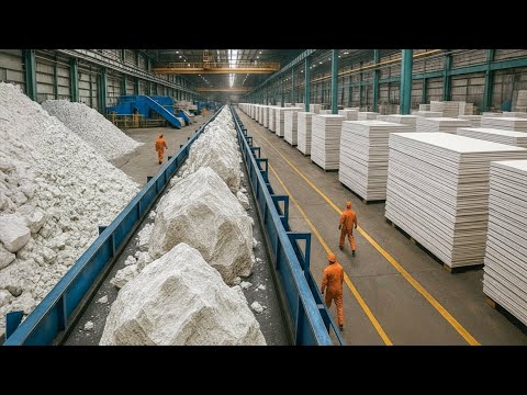 Inside the World’s Largest Drywall Factory - 34 Billion Square Feet Every Year | Full Process