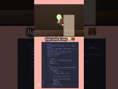 “When Coding Meets Creativity — Light Bulb + Bear Animation 🐻💻” #coding #codingbat #webdesign