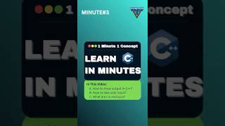 Learning C++ Minute 3 | Input and Output in C++ #c #coding #codeadventure #programming #learning