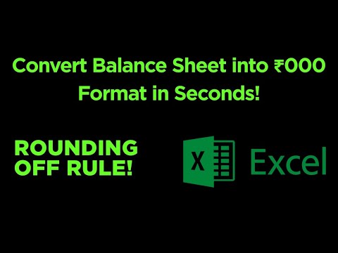 Convert Balance Sheet Figures into Thousands separated by commas in Excel#ExcelTips #BalanceSheet