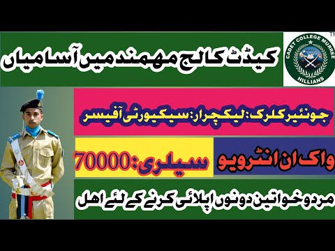 Cadet college mehmand latest jobs assistant manager and security officer|How to apply in cadet colle