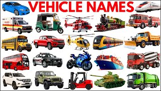 Vehicle Names | Learn 50 Vehicle Names in English with sounds | Vehicles Vocabulary #vehiclesname