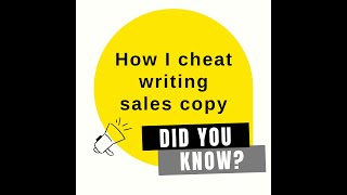How I cheat writing sales copy