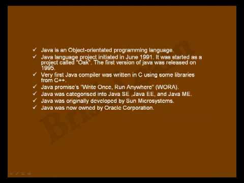 History of Java - Tutorial 1