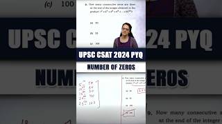 UPSC CSAT 2024  asked: Consecutive Zeros! Can you solve it? #csat #prelims