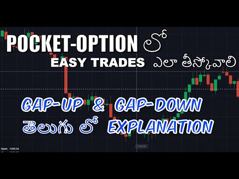 How to Trade in Pocket Option Telugu | Gap-UP and Gap-DOWN Trading | Trading Strategy for Beginners
