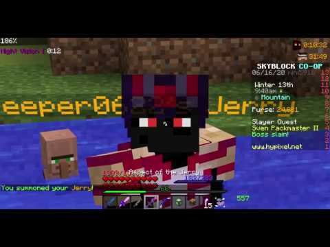 stress testing my laptop by killing slayers with an aspect of the jerry in skyblock