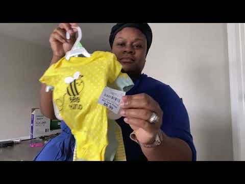 Burlington Newborn baby girl clothing haul/ Bassinet and stroller car seat set.