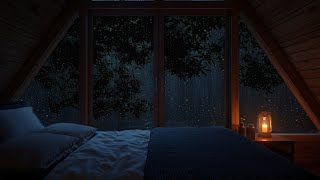 Night Rain on Window & Soft Piano | Fall Asleep Fast & Deep Sleep