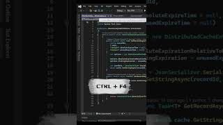 Visual Studio Tips & Tricks - CTRL + F4 #shorts #csharp #visualstudio #dotnet