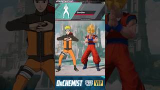 Naruto Vs Goku in A5 RP Emote #pubgmobile #pubgshorts #pubgemotes