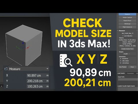 How to Check Model Dimensions in 3ds Max (X, Y, Z Size Measurement Guide)