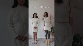 "Basic vs Better: Winter Outfit Glow-Up Ideas!" #youtubeshorts #ootd #shortfeed
