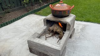 I Made 4 Different Things on This One Hommeade Brick Stove (No Power Needed!) 🍖