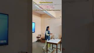 Certificate Course On PYTHON PROGRAMMING 2025 #education# Department Of BSc-IT#