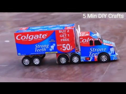 How to Make a Toy Truck From Colgate Box | Awesome Ideas #shorts #short #5mindiycrafts
