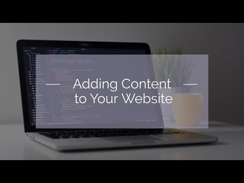 Adding Content to Your Website