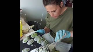 Tamar Yogev - ceramic art process of the 'Artichoke piece'
