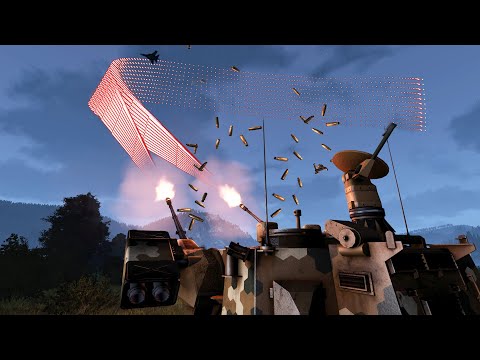 Anti-Air Tank vs Su-35 & Mi-24 - Shooting Down - Attack Helicopters - AA Missile - Simulation