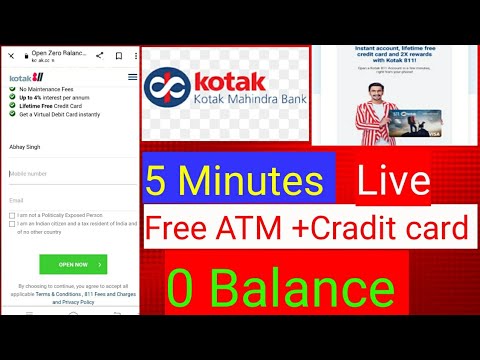 Kotak Mahhindra Bank Open Account Zero  Balance | Kotak 811 Account Opening Online Zero Balance