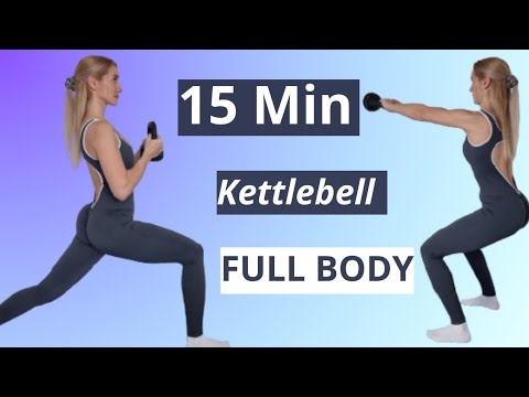 15 Min FULL BODY Kettlebell Fat-Burn 🔥 At Home (For Women)