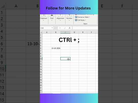 Excel Shortcut Key for Today date | Current date shortcut key 

We are working on AI for Excel Autom