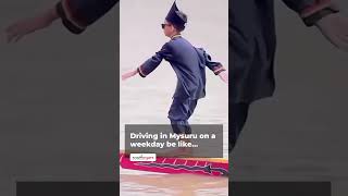 Driving in Mysuru on a weekday be like… 🚗➡️🚤 #mysore #boatkid #aurafarm