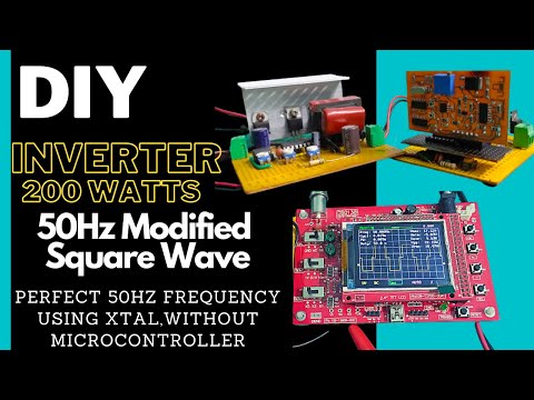 Modified Square Wave Inverter || Perfect 50Hz with XTAL control || 200Watts
