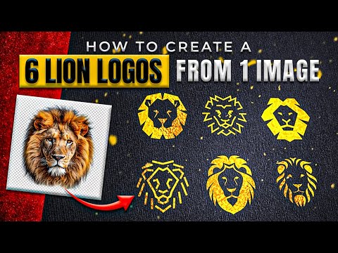 One Image → Six Lion Logos: Geometric, Monoline & Negative-Space in Illustrator Tutorial