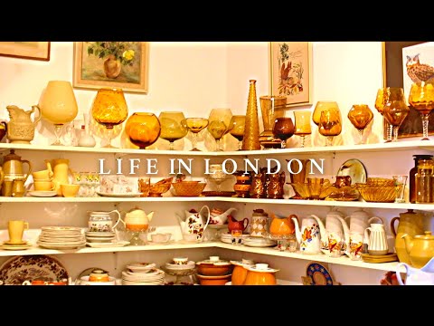 [London vlog] Visiting favorite antique shops and Columbia road flower market in London🇬🇧