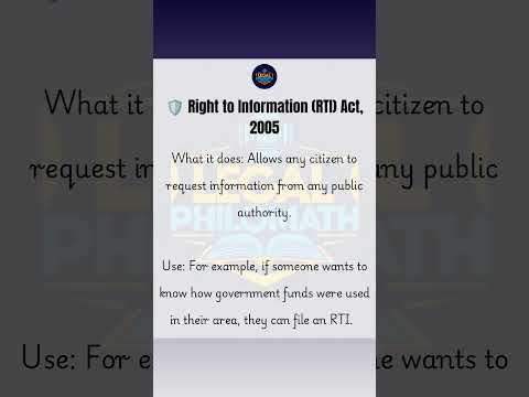Right To Information | RTI #currentaffairs #law #legalphilomath #legaleducation #indianlaw #study