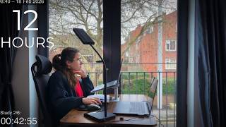 12-Hour LIVE Study With Me 🎓 | Cozy UK Ambience | Custom Pomodoro Timer | Deep Work Mode
