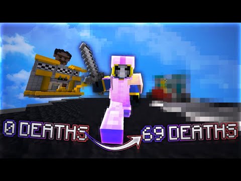 Minecraft Bedwars, but if I die, the quality goes down...
