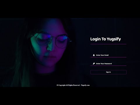 How To Create Login Form Using HTML & CSS | With Source Code - Yugsify|