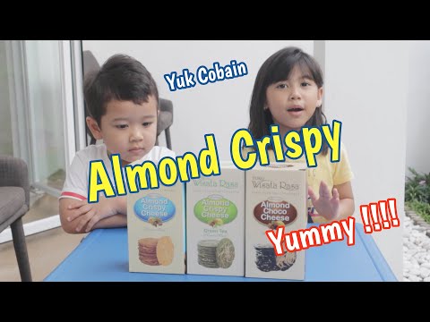 Mukbang Almond Crispy Cheese, Chocolate and green tea. Cookies from Surabaya. Yummy!!