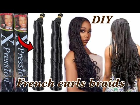 HOW TO MAKE FRENCH CURLS BRAIDS AT HOME USING EXPRESSION | DIY curly braids loose curly braids