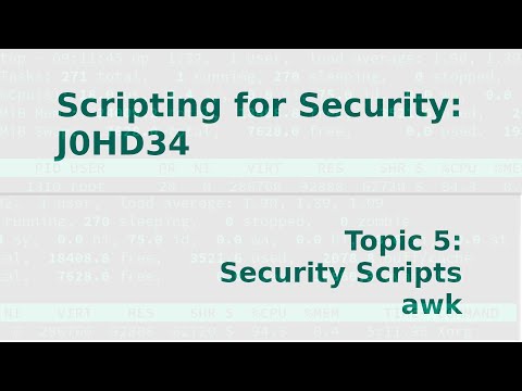 Scripting for Security 5 - Security Scripts, Ransomware and awk