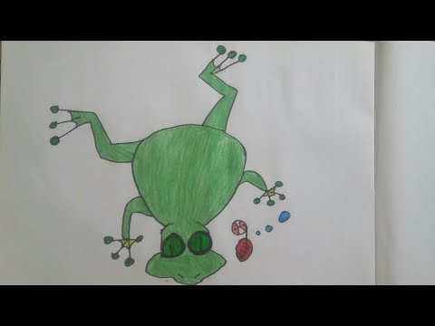 اسهل طريقه لرسم الضفدع 💚__The easiest frog way🐸