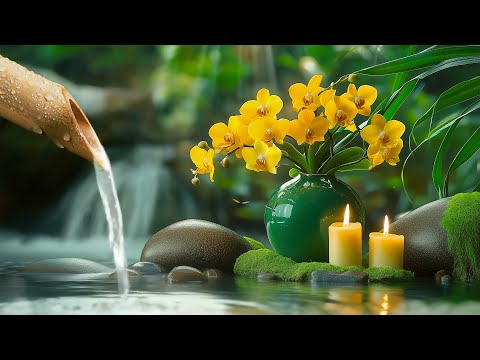 Tranquil Bamboo Water and Soft Piano – Peaceful Sleep and Stress Relief Music for the Soul