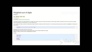 Problem 13 codeabbey: Weighted sum of digits