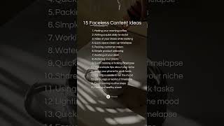 15 Faceless Content Ideas for Shorts, Reels, Tiktok. #contentcreator #content #faceless #socialmedia