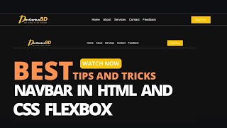 Create a Stunning Navbar in HTML and CSS Flexbox | DevGeniusbd