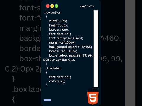 Login page using html css | #login #webdesign #viral #viralshorts #shorts #webdev #shortvideo #html5