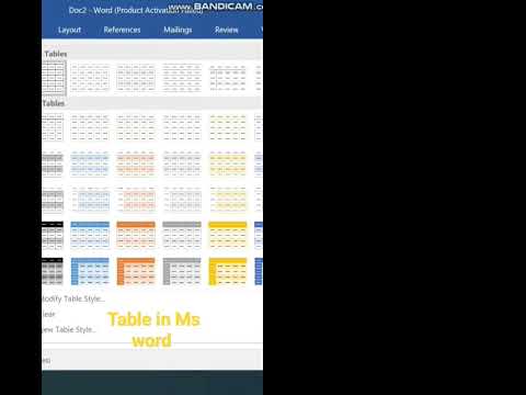 Table in Ms word #msword #table #shorts