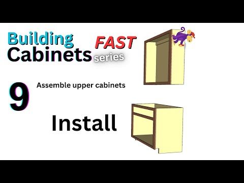 How I build cabinets - 9 assembling and installing upper cabinets & template a countertop