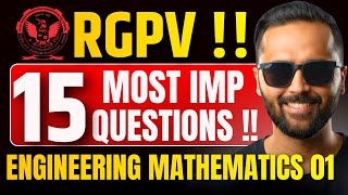 15 MOST IMPORTANT QUESTIONS OF ENGINEERING MATHEMATICS 1|RGPV|PRADEEP SIR