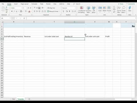 Metrony case Excel model 1