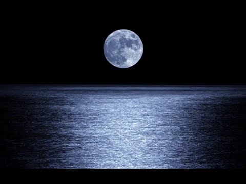 Soothing Ocean Sounds For Sleeping, Relaxing| Moonlit Dark Screen| 7 Hours