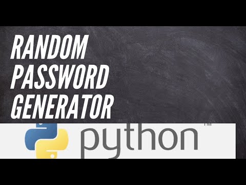 PASSWORD GENERATER IN PYHTON