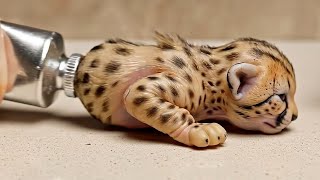 Real Micro Animals Slowly Squeezed From a Paint Tube | Calm Ai ASMR